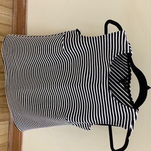 Banana Republic Black and White Striped Tank Top